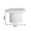 Coffee table Herona pakoworld mdf white D60x40cm