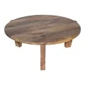 Coffee table Japandi pakoworld natural color mango wood Φ90x35cm