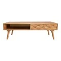 Coffee table Kaldio pakoworld solid acacia wood in natural color 120x60x40cm