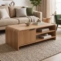 Kelba pakoworld mdf coffee table in natural shade 100x50x35.5cm