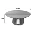 Kenda I pakoworld mindi coffee table, natural wood, D100x45cm