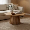Kenda pakoworld mindi wood coffee table in natural shade D80x45cm