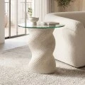 Coffee table Klida pakoworld travertine look MGO D40x63cm