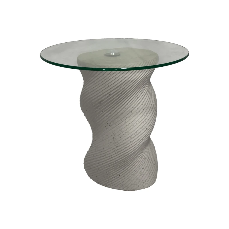 Coffee table Klida pakoworld travertine look MGO D40x63cm