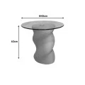 Coffee table Klida pakoworld beige MGO D40x63cm