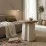 Coffee table Loberta pakoworld fir wood-mdf in natural-white color 48x48x51cm