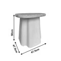 Coffee table Loberta pakoworld fir wood-mdf in natural-white color 48x48x51cm