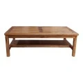 Coffee table Louf pakoworld walnut color teak wood 120x70x40cm