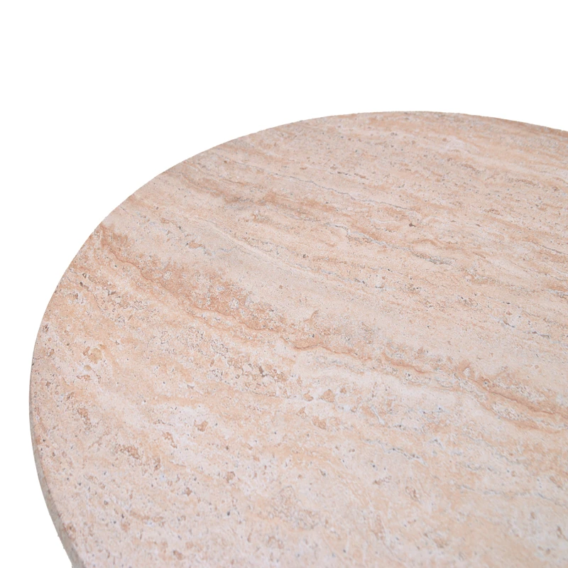 Coffee table Mikawa pakoworld MGO travertine look D70x34cm
