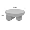 Coffee table Mikawa pakoworld MGO travertine look D70x34cm