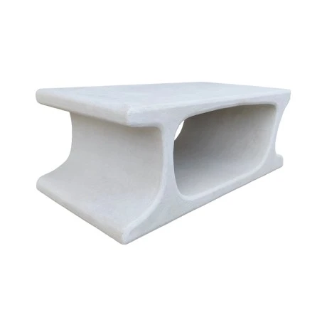 Coffee table Nafel pakoworld mdf white 120x60x45cm