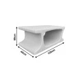 Coffee table Nafel pakoworld mdf white 120x60x45cm