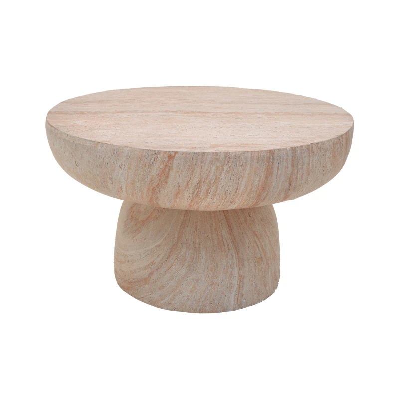 Coffee table Nuebo pakoworld MGO travertine look D70x41.5cm