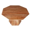 Octagon coffee table pakoworld acacia wood in natural shade D80x45cm