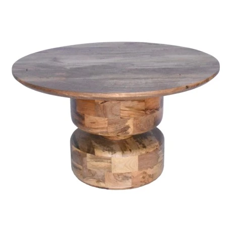 Coffee table Perlon pakoworld walnut mango wood D80x45cm