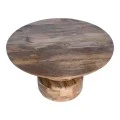 Coffee table Perlon pakoworld walnut mango wood D80x45cm