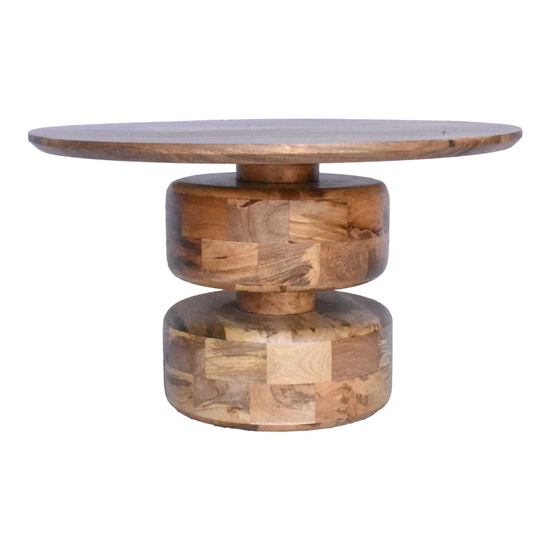 Coffee table Perlon pakoworld walnut mango wood D80x45cm