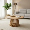 Radiane pakoworld table, solid acacia wood in natural shade, D80x40cm