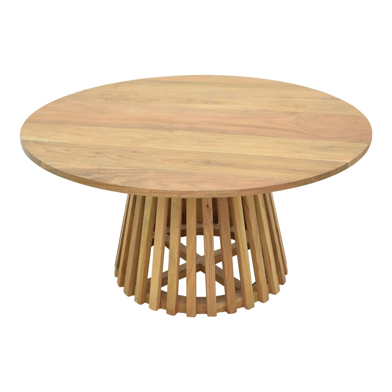 Radiane pakoworld table, solid acacia wood in natural shade, D80x40cm
