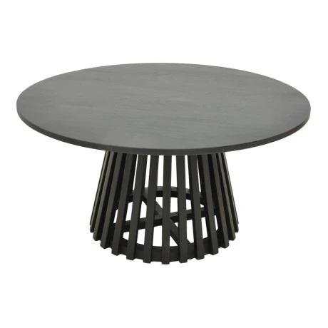 Radiane pakoworld table, solid acacia wood in black shade, D80x40cm