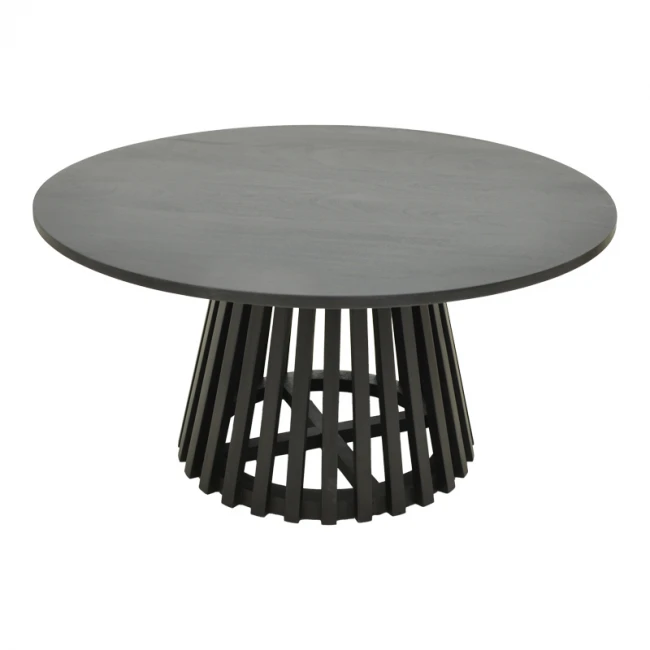 Radiane pakoworld table, solid acacia wood in black shade, D80x40cm
