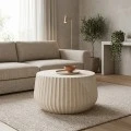 Rongo pakoworld coffee table, MGO cream, D80x41cm