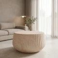 Rongo pakoworld coffee table MGO travertine look D80x41cm
