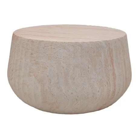 Rongo pakoworld coffee table MGO travertine look D80x41cm