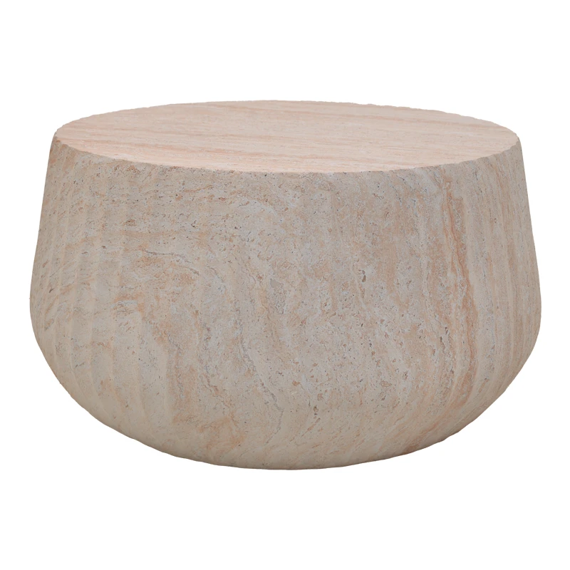Rongo pakoworld coffee table MGO travertine look D80x41cm