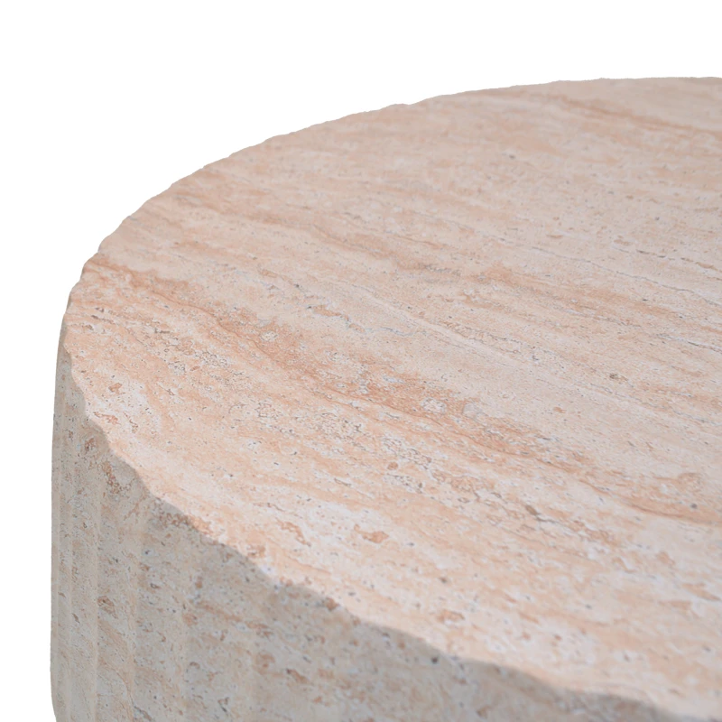 Rongo pakoworld coffee table MGO travertine look D80x41cm
