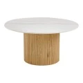 Sikulu pakoworld oak MDF with ceramic surface in white marble look D80x40cm