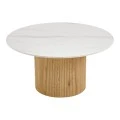 Sikulu pakoworld oak MDF with ceramic surface in white marble look D80x40cm