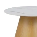 Coffee table Soleire Inart white marble sintered stone D70x40cm