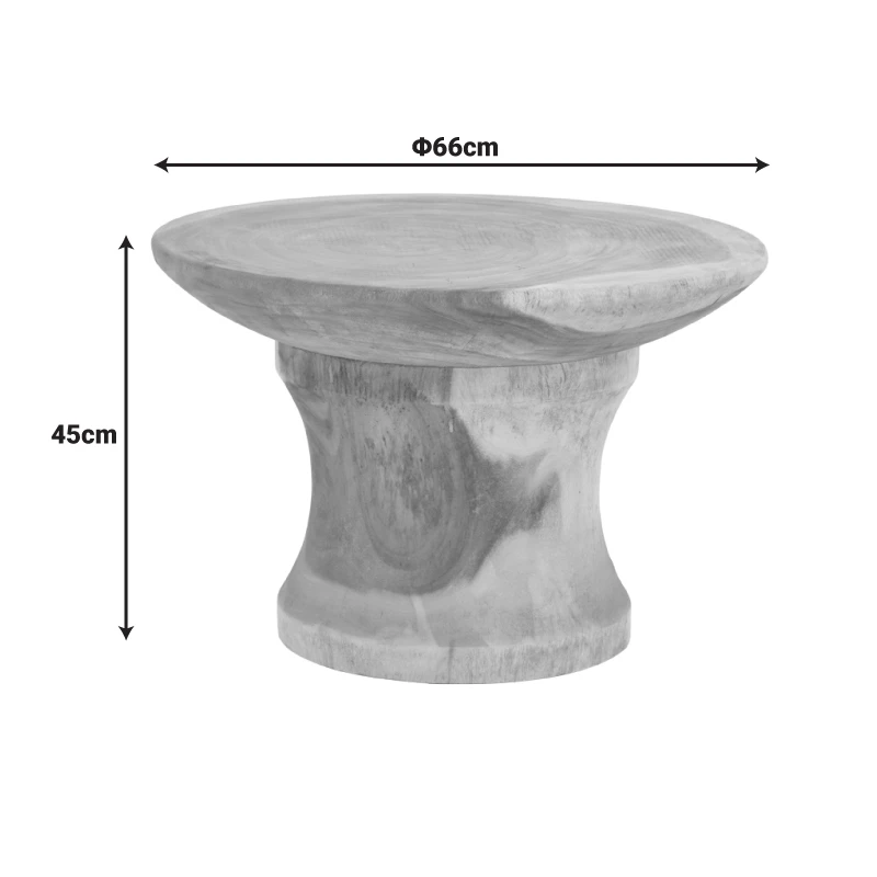 Coffee table Stomer pakoworld suar wood in natural shade D66x45cm