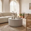 Tierra pakoworld coffee table light grey MGO D75x37cm