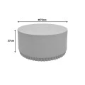 Tierra pakoworld coffee table light grey MGO D75x37cm