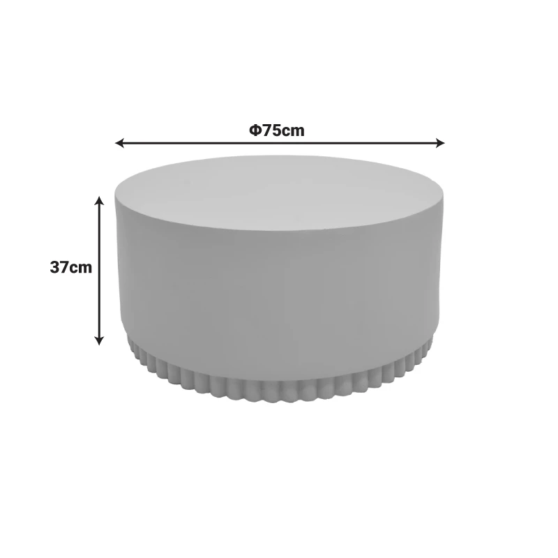 Tierra pakoworld coffee table light grey MGO D75x37cm
