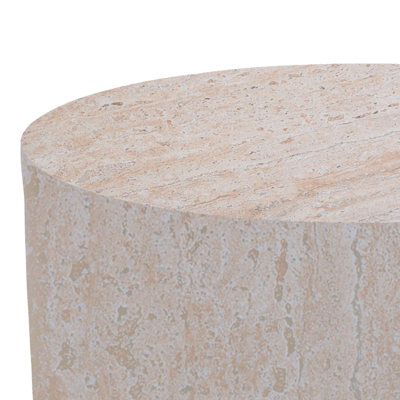 Tierra pakoworld coffee table, travertine look MGO, D75x37cm
