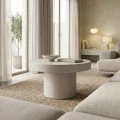 Coffee table Umbra pakoworld MGO light grey D64.5x43cm
