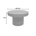 Coffee table Umbra pakoworld MGO light grey D64.5x43cm