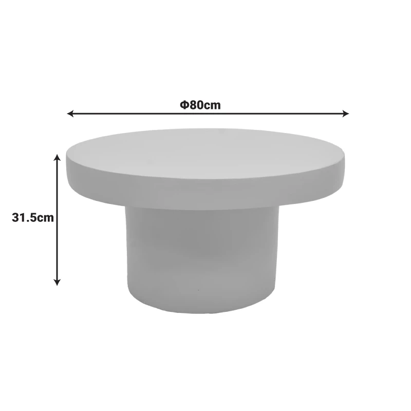 Coffee table Umbra pakoworld MGO light grey D80x31.5cm
