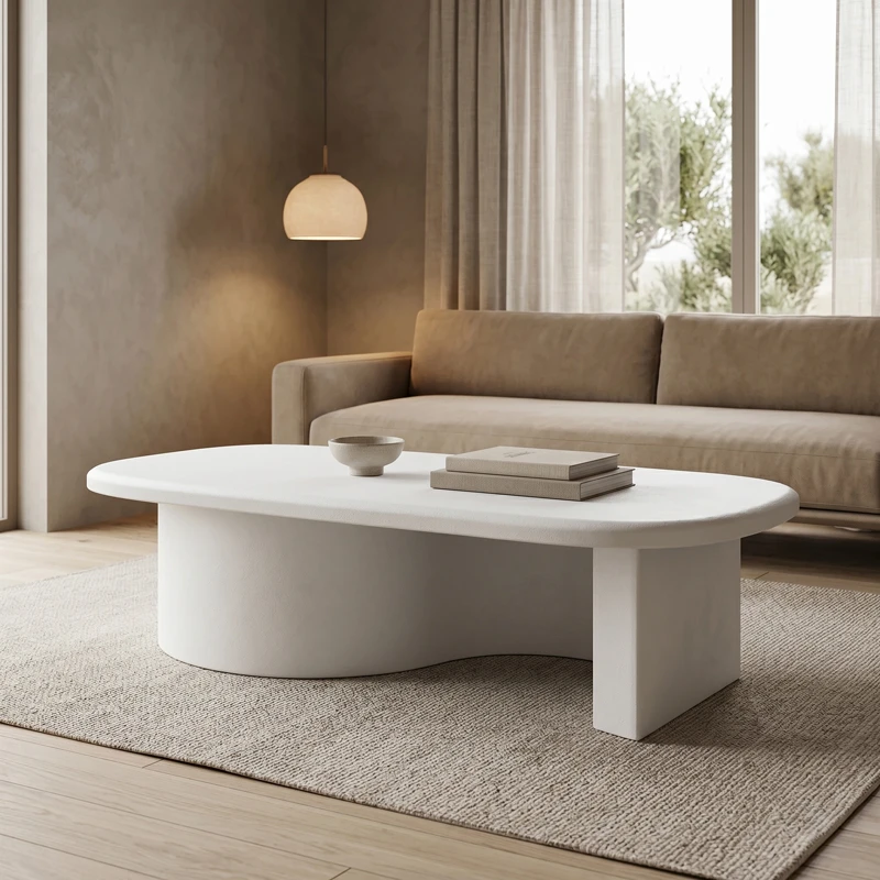 Coffee table Verven pakoworld mdf white 120x60x32cm