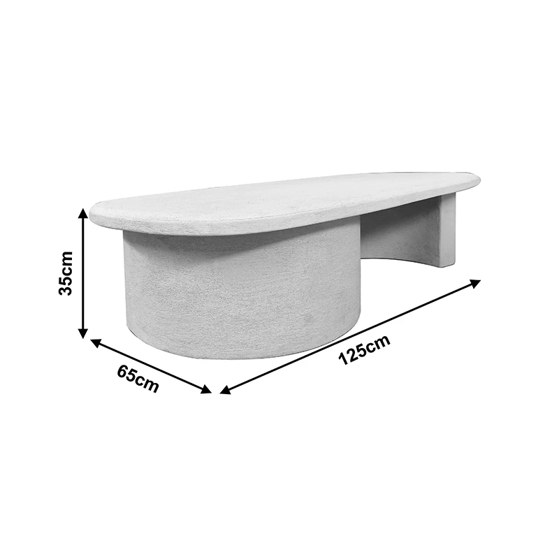 Coffee table Verven pakoworld mdf white 120x60x32cm