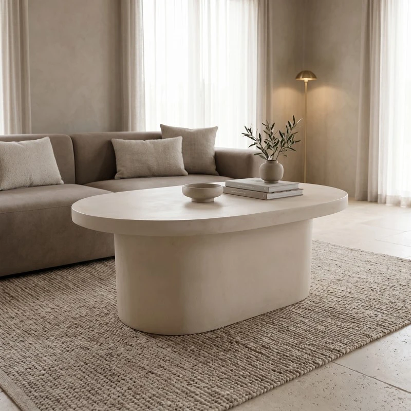 Coffee table Vooge pakoworld MGO cream 100x64x39cm