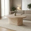 Coffee table Vooge pakoworld MGO travertine look 100x64x39cm