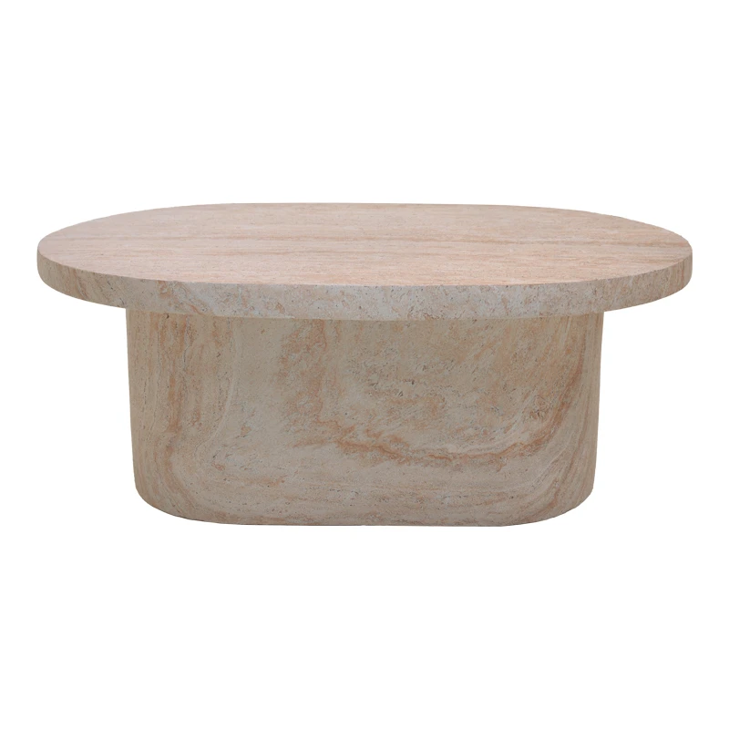 Coffee table Vooge pakoworld MGO travertine look 100x64x39cm