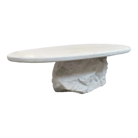 Coffee table Zinol pakoworld mdf-polyresin white 105x62x32cm