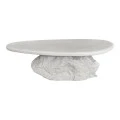 Coffee table Zinol pakoworld mdf-polyresin white 105x62x32cm