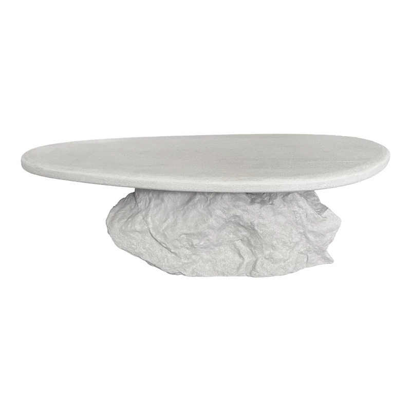Coffee table Zinol pakoworld mdf-polyresin white 105x62x32cm