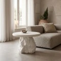 Coffee table Zinol pakoworld mdf-polyresin white D60x41cm